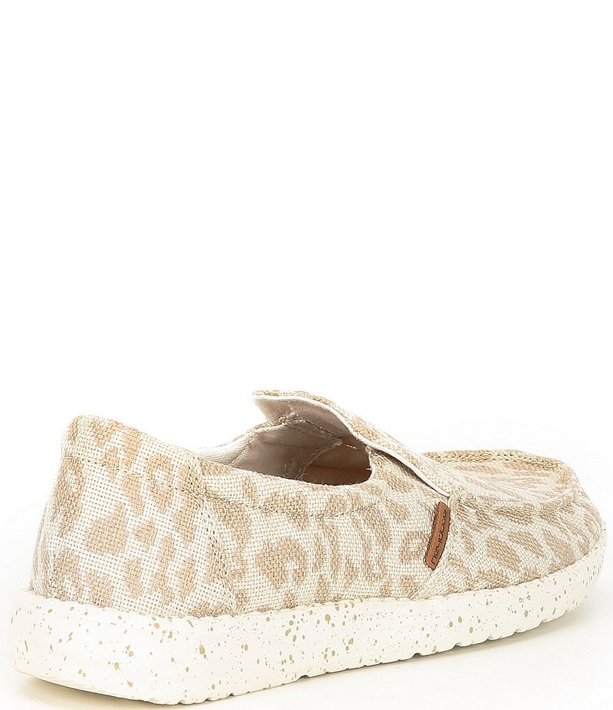 Hey Dude Women's Misty Woven Cheetah Print Washable Slip-Ons