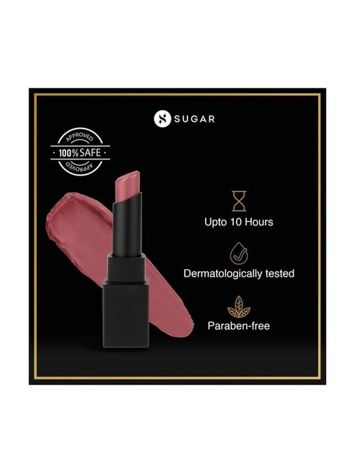 Sugar Cosmetics Nothing Else Matter Longwear Lipstick 13 Rose Job - 3.5 gm