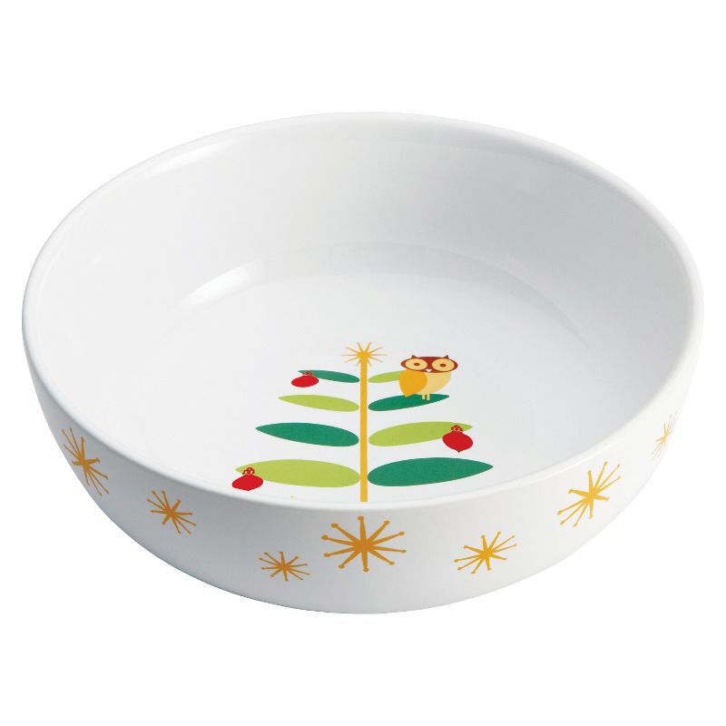 Rachael Ray Holiday Hoot Round Serve Bowl - 10"