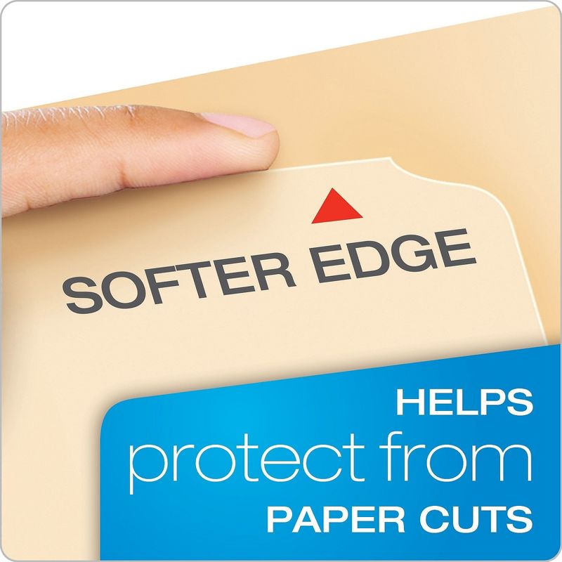 Pendaflex CutLess File Folders 1/3 Cut Top Tab Letter Manila 100/Box 48420