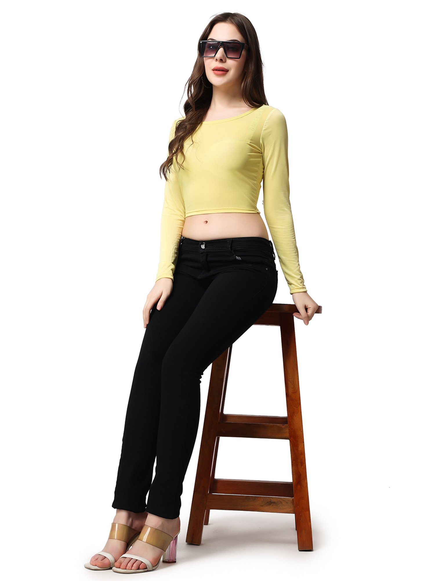 Cation Lime Green Crop Top