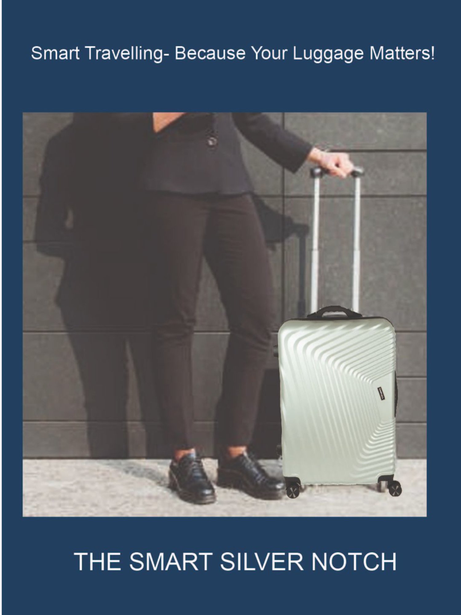 Carriall Silver 8 Wheel Small Hard Cabin Trolley - 33 cm