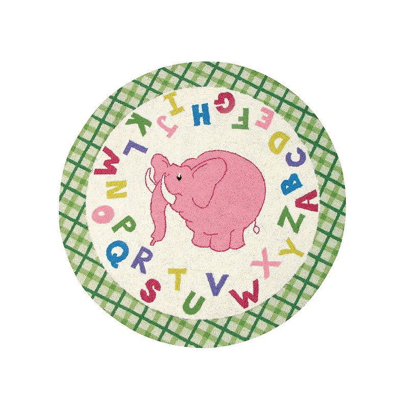 1'8"x2'6" Oval Braided Plaid Accent Rug Multicolored - The Lakeside Collection