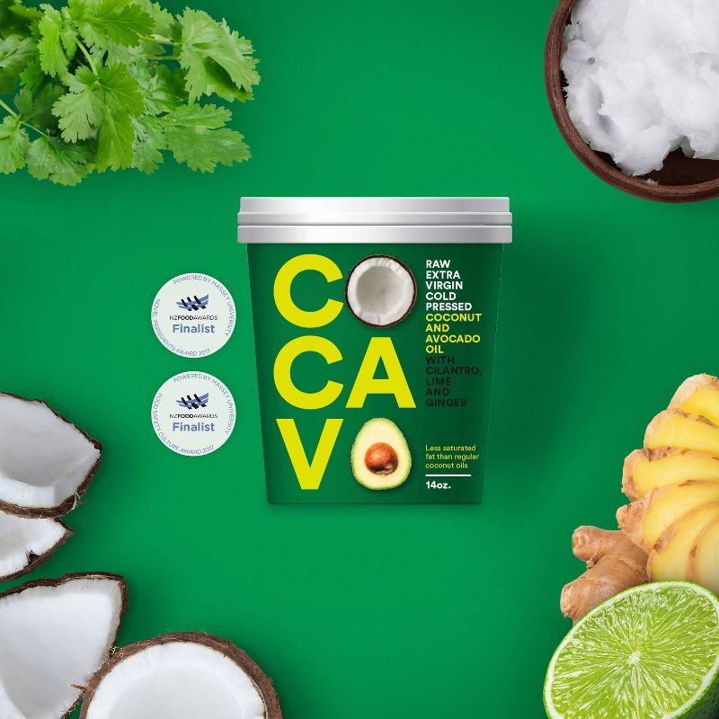 Cocavo Coconut & Avocado Oil w/Cilantro Lime Ginger - 14floz