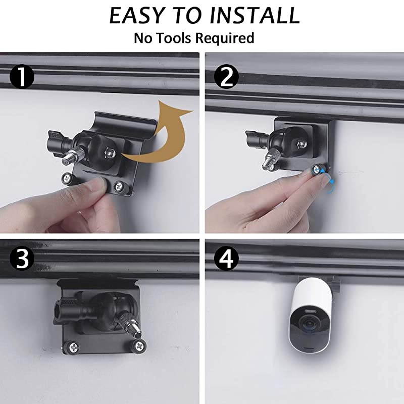 Vinyl Siding Clip for Arlo Pro 4/Pro 3/Pro 2/Ultra 2/Ultra/Arlo Essential/eufy Cam/Roelink ZUMIMALL, Vinyl Siding Hook Hanger for More Cameras(Black, 1Pack by )