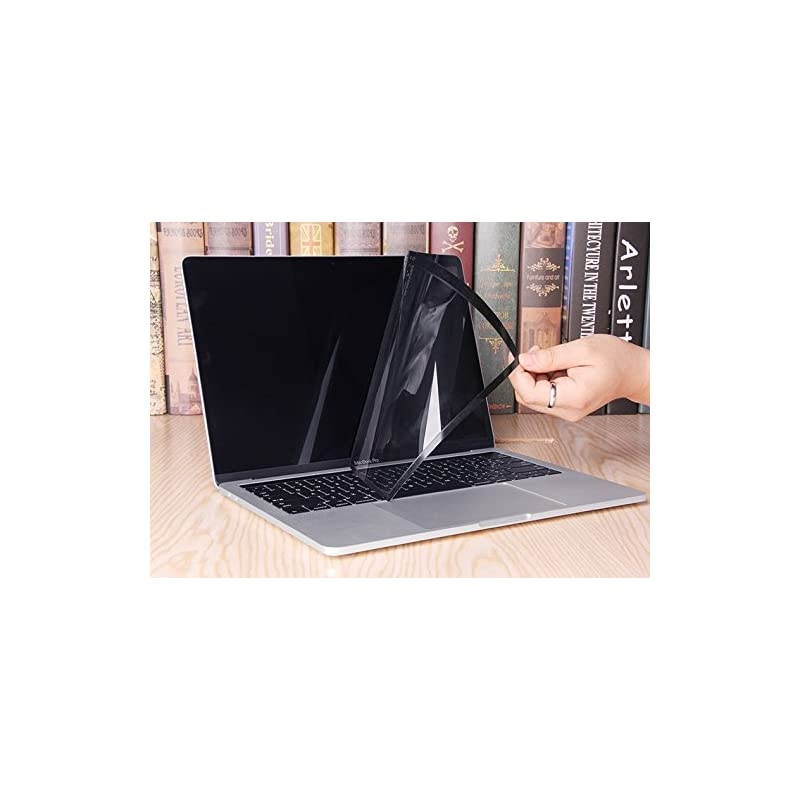 Black Frame Screen Protector Bubble Free Easy Install High Definition Clear PET Film for MacBook Touch Bar Pro 15 A1707 A1990
