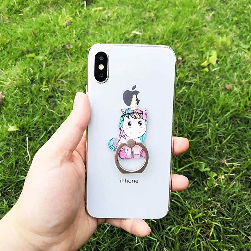 ZOEASTTM 3pcs  Grip Rainbow Unicorn Little Pony Universal 360&deg; Adjustable Holder Car Desk Hook Stand Stent Mount Kickstand Compatible with iPhone 11 XS XR Max X 8 Plus iPad 3pcs Unicorn