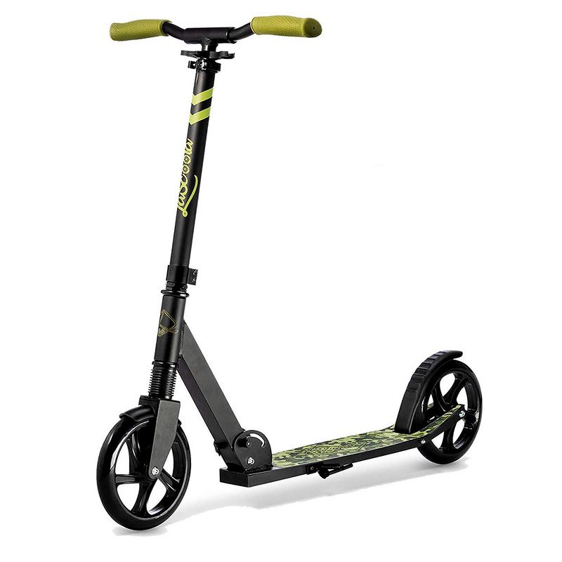 LaScoota Premium Teen Adult Adjustable Portable Folding Kick Scooter w/ Lightweight Wide Non Slip Deck and Carry Strap, Camouflage