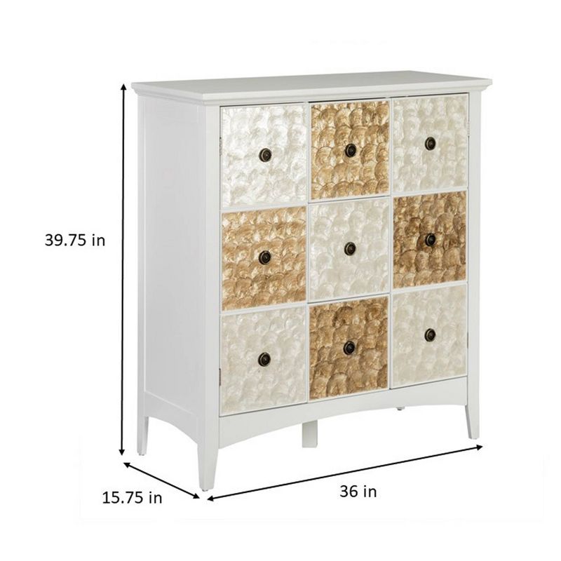 40" Durdle Accent Cabinet White - Elegant Home Fashions