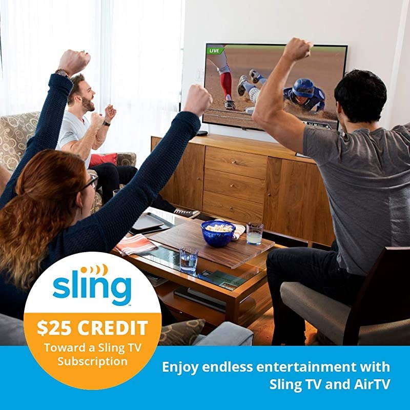 AirTV | Dual-tuner Local Channel Streamer for TVs and Mobile Devices | DVR Capable | Built for TV | Bonus $25 TV Credit