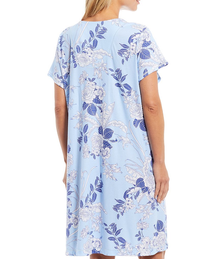 Lauren Ralph Lauren Paisley Print Satin Short Wrap Robe