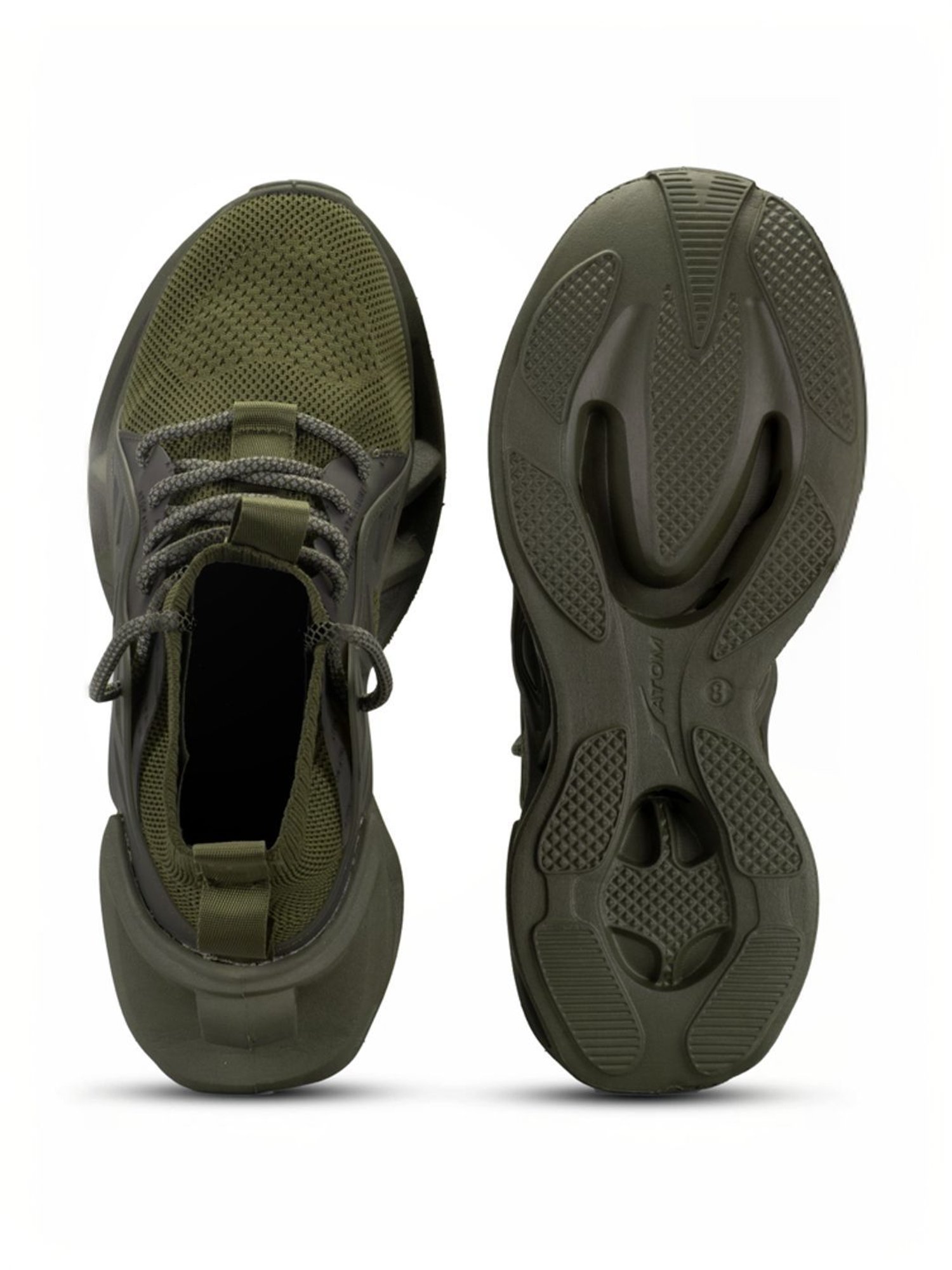 Atom Men's Alpha SoftBounce Olive Running Shoes