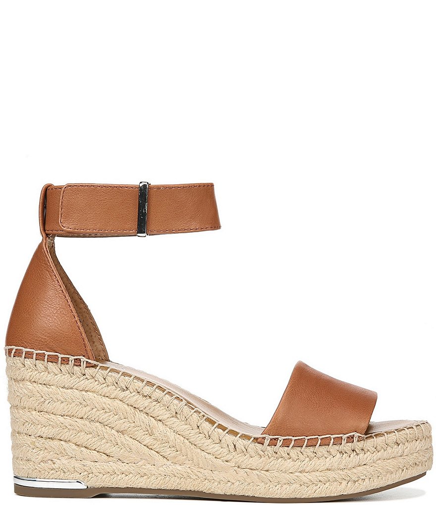 Franco Sarto Clemens Leather Wedge Espadrille Sandals