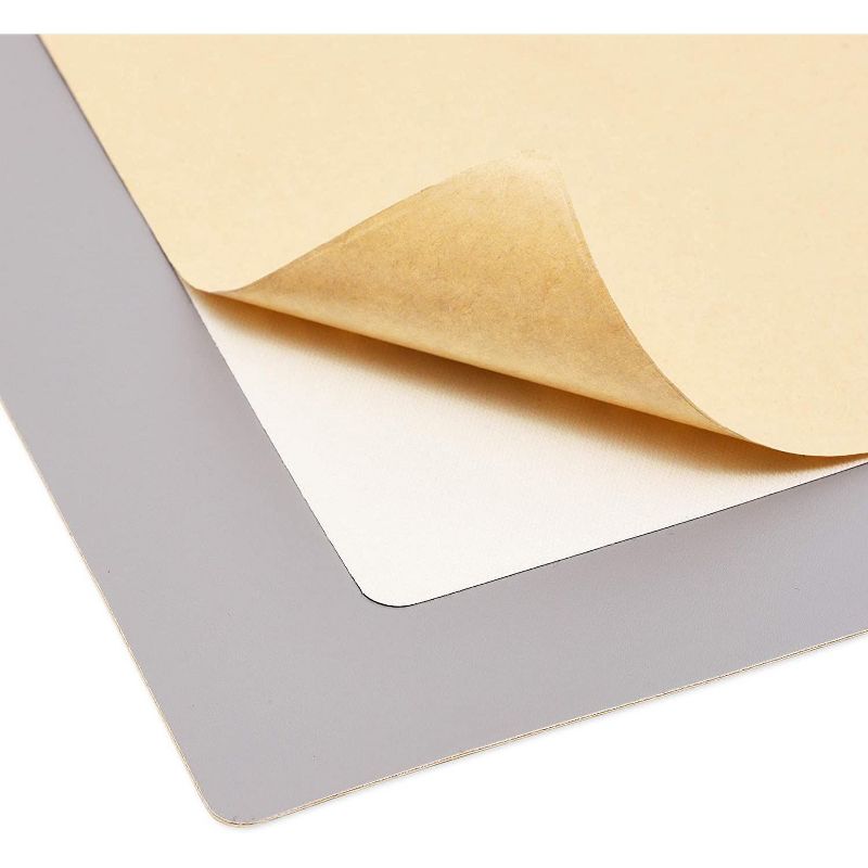 Self-Adhesive Patch for Leather and Vinyl Repair (8 x 11 in, Grey, 2 Packs)