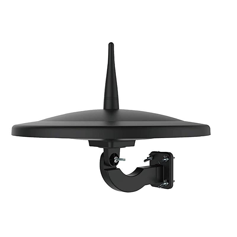 Directional Outdoor TV Antenna, VHF/UHF 720&deg; Reception UFO Clean Design 150 Miles, Upgrade Exclusive Smartpass Amplified, Indoor/Outdoor/RV/Attic Use