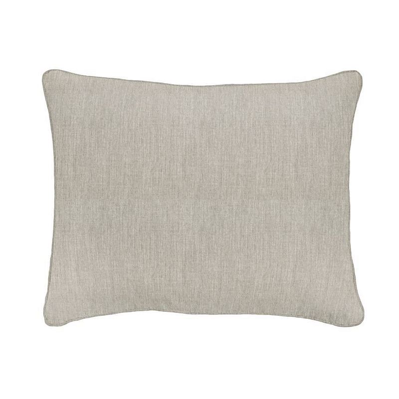 Sunbrella Canvas Outdoor Back Pillow Gray