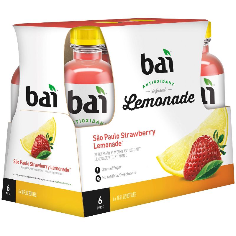 Bai Strawberry Lemonade Flavored Water - 6pk/18 fl oz Bottles