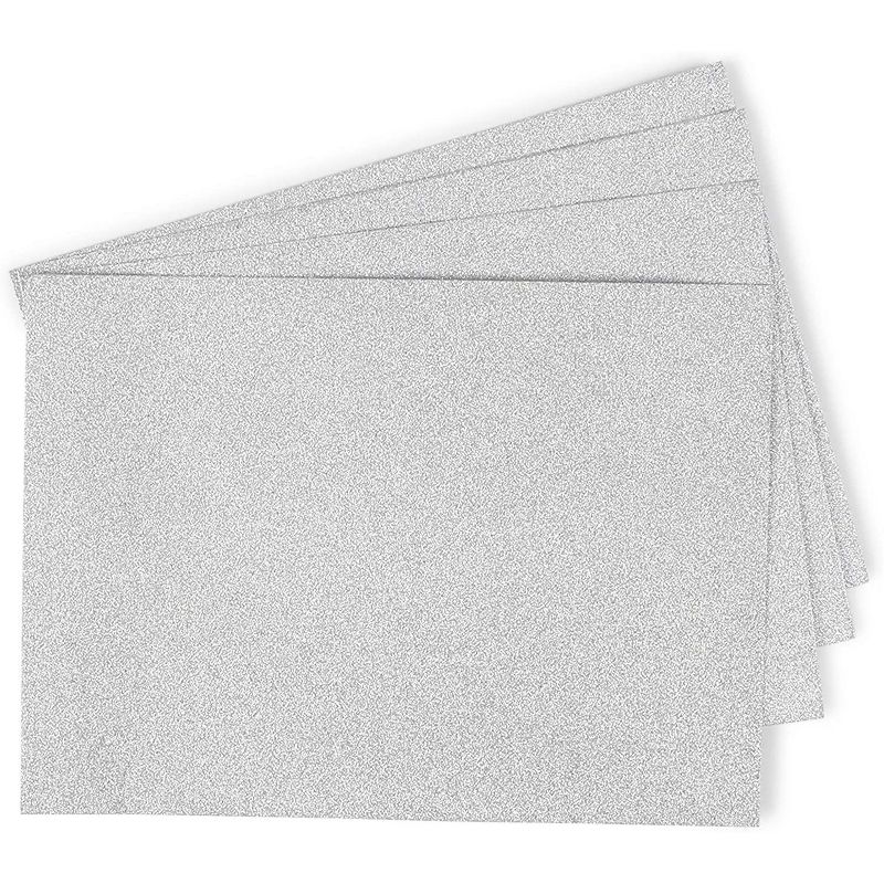 Pipilo Press 50-Pack Silver Glitter Self Seal A7 Invitation Letter Envelopes Bulk for Wedding (5 x 7 in)