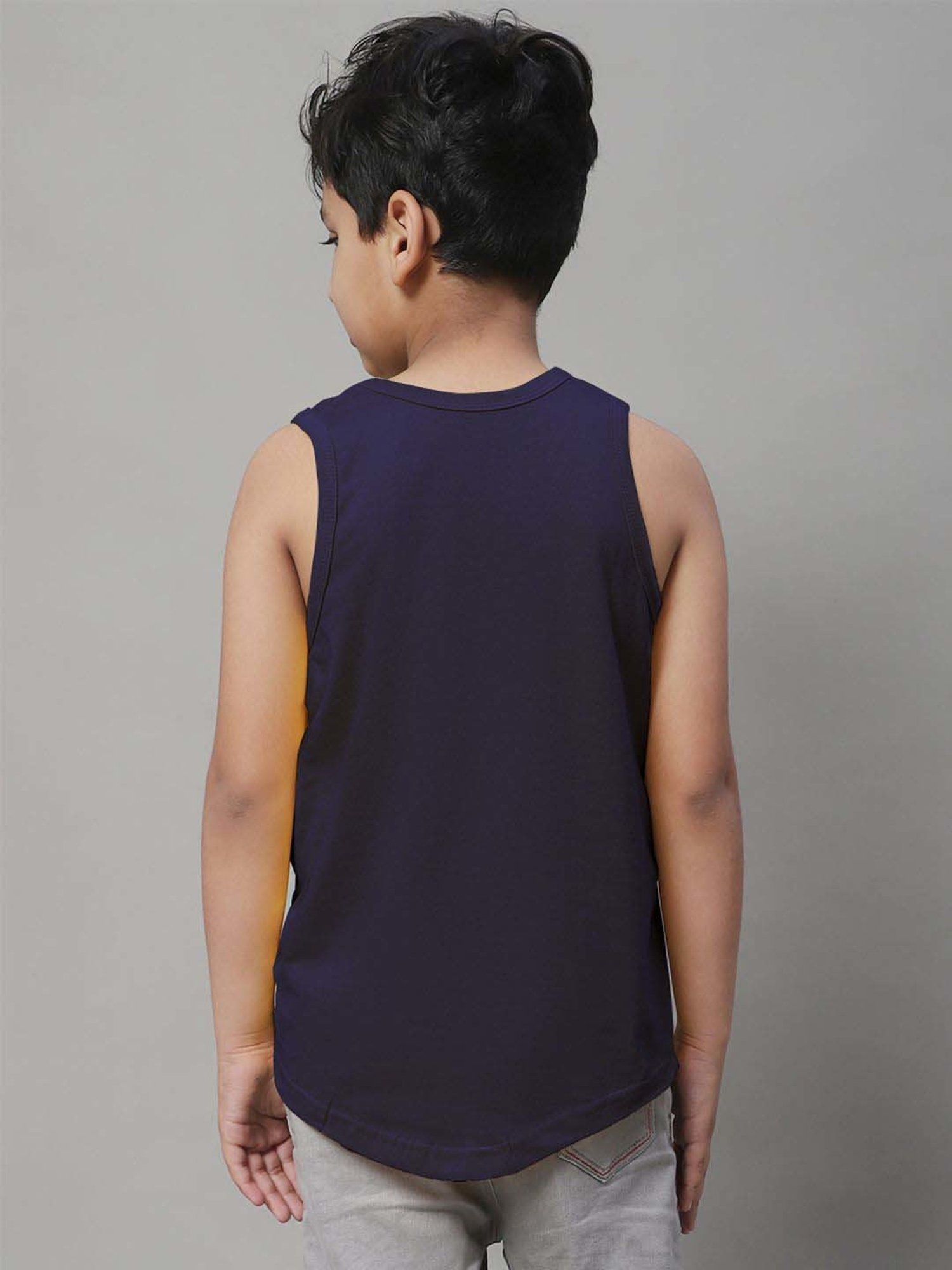 Palm Tree Kids White Printed Vest