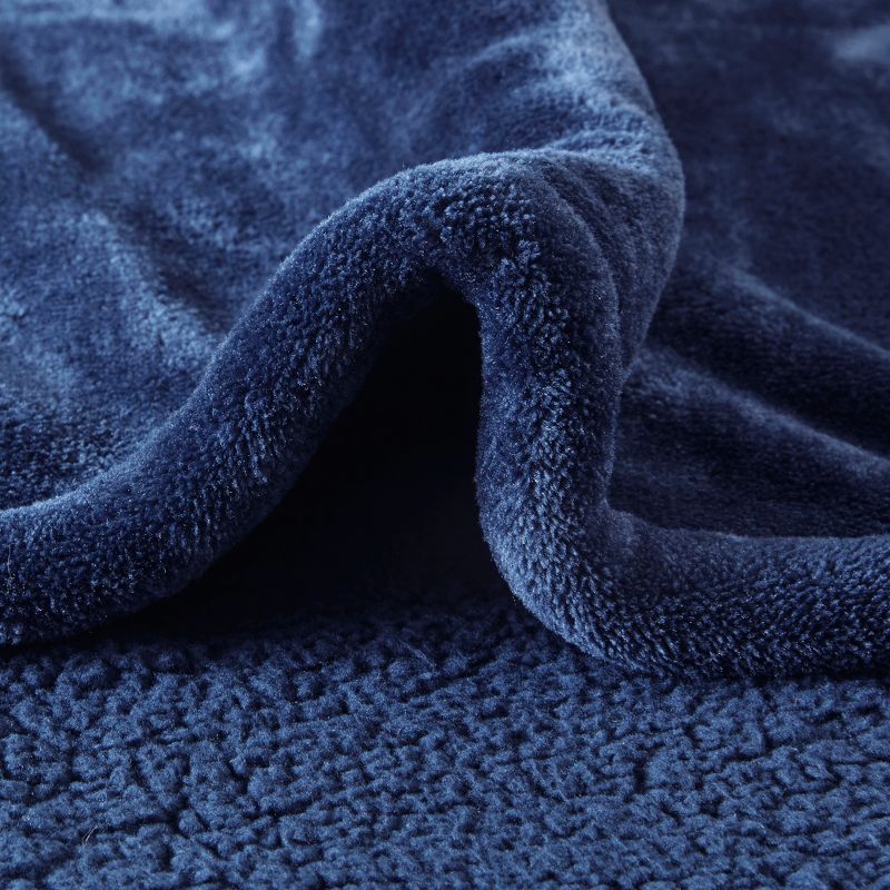 Microlight Berber Electric Throw (60"x70") Indigo - Beautyrest
