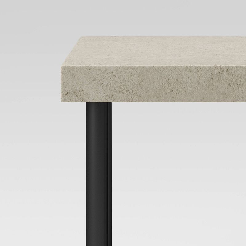 Faux Stone and Metal Patio Accent Table - Threshold™