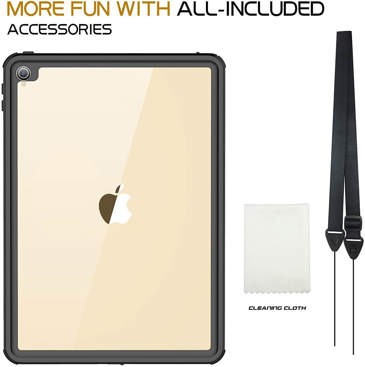 iPad Pro 10.5 Waterproof Case Water Resistant IP68 360 Degree All Round Protective Ultra Slim Thin Dust/Snow Proof with Lanyard