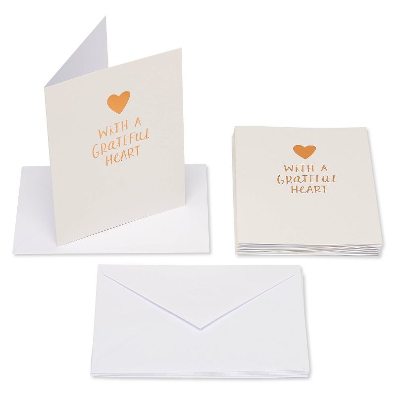 10ct Thank You Carlton Cards with Envelopes Grateful