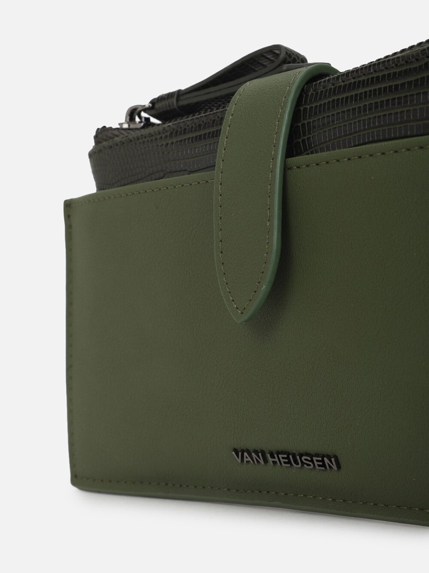 Van Heusen Green PU Textured Wallet