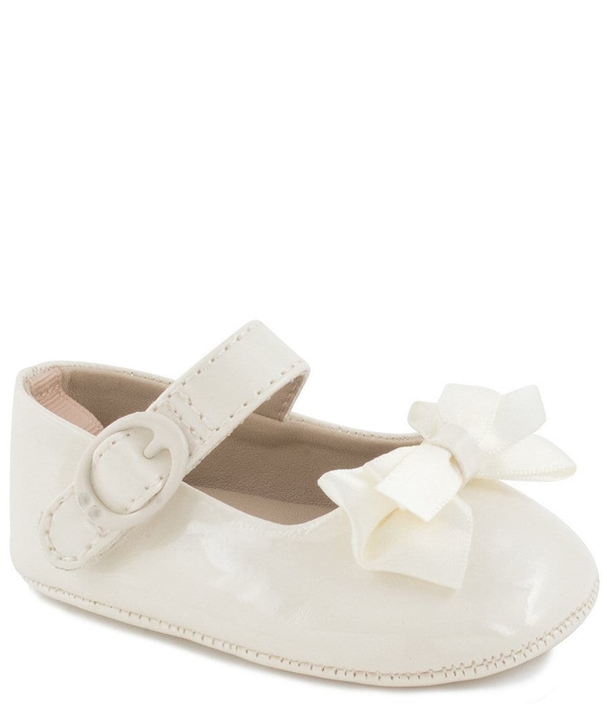 Baby Deer Baby Girls' White Patent Skimmer Crib Shoes