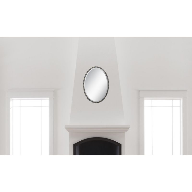 Oval Paredes Mosaic Decorative Wall Mirror Gray - Uttermost