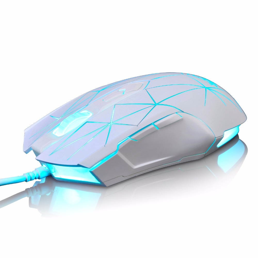 Ajazz AJ52 7 RGB Backlit Modes 2 well-designed side buttons Wired Gaming Mouse Adjustable DPI 750/1000/1250/1500/1750/2000/2500