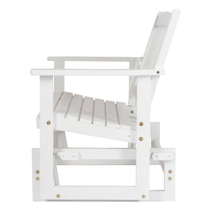 46" Torrey Outdoor Glider Loveseat White - Shine Company Inc.