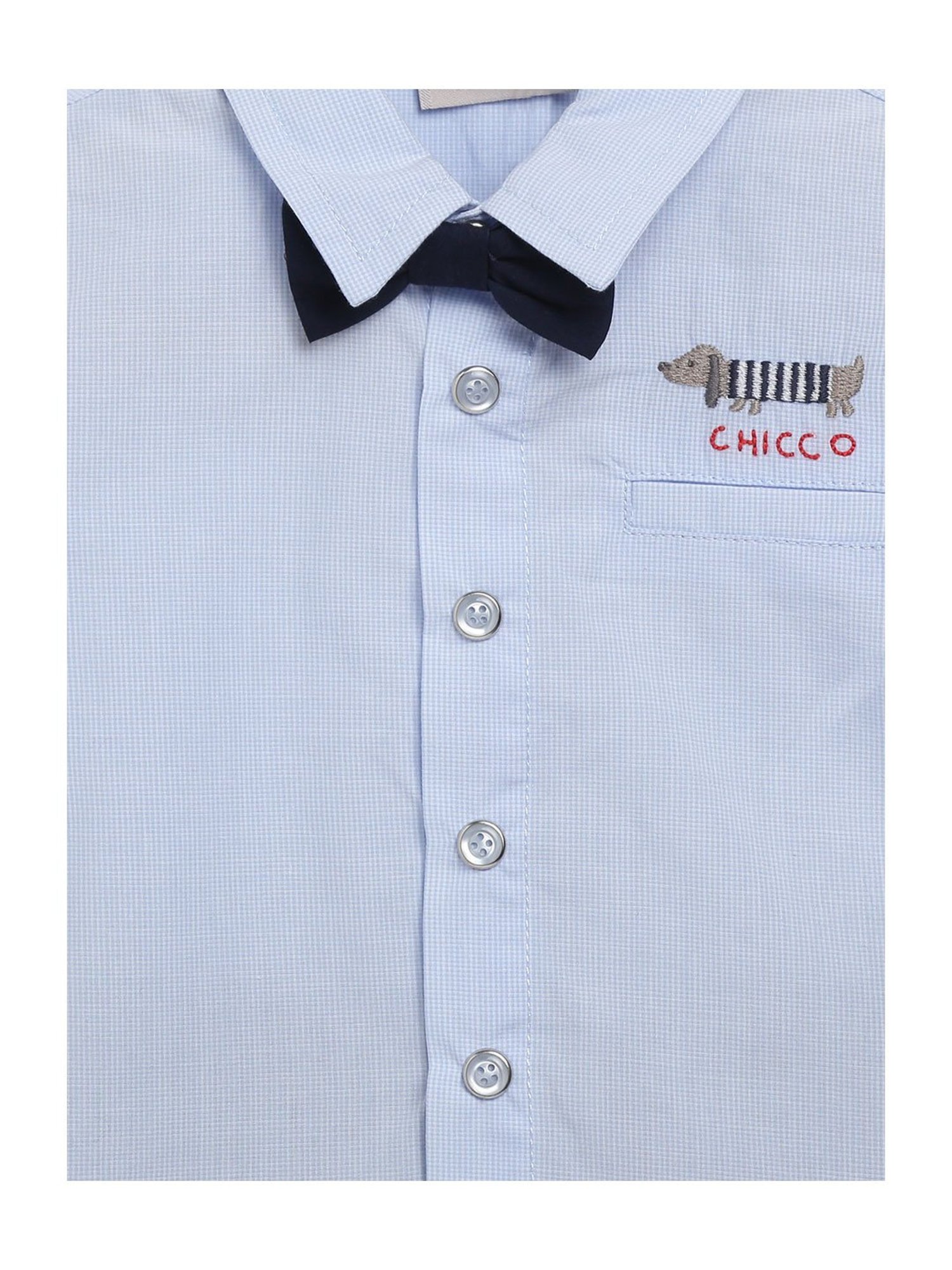 Chicco Kids Blue Solid Shirt with Shorts