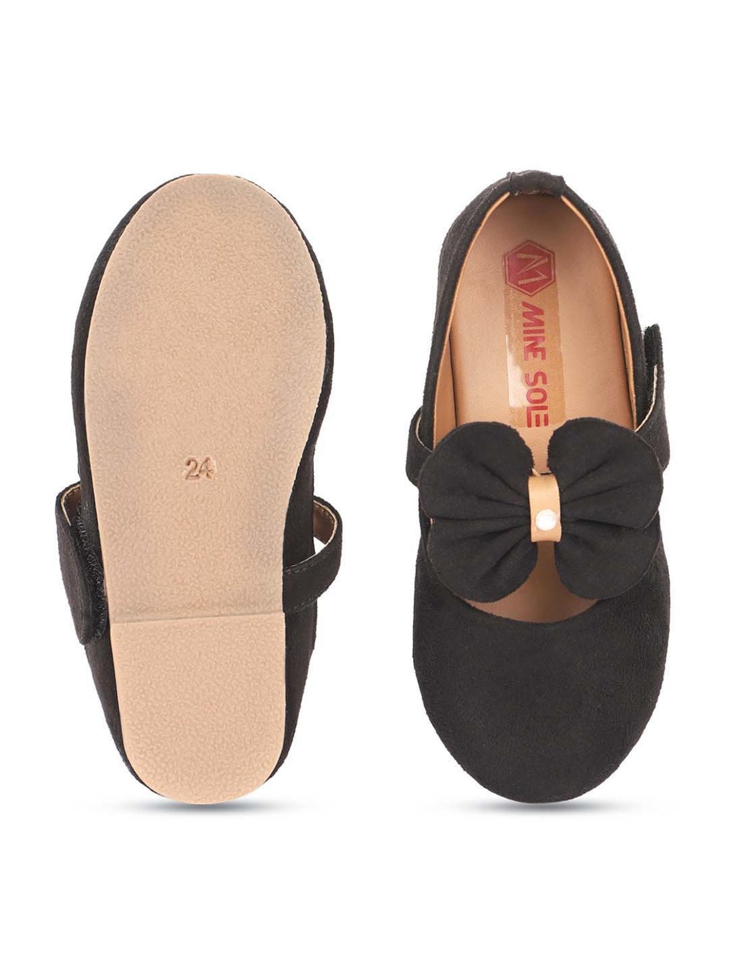 Minesole Kids Black Mary Jane Shoes
