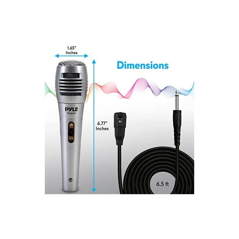 Wired Dynamic Microphone-Professional Moving Coil Unidirectional Handheld Mic with Built-in Acoustic Pop Filter, XLR Connector, Silver, Apple (PDMIK1)
