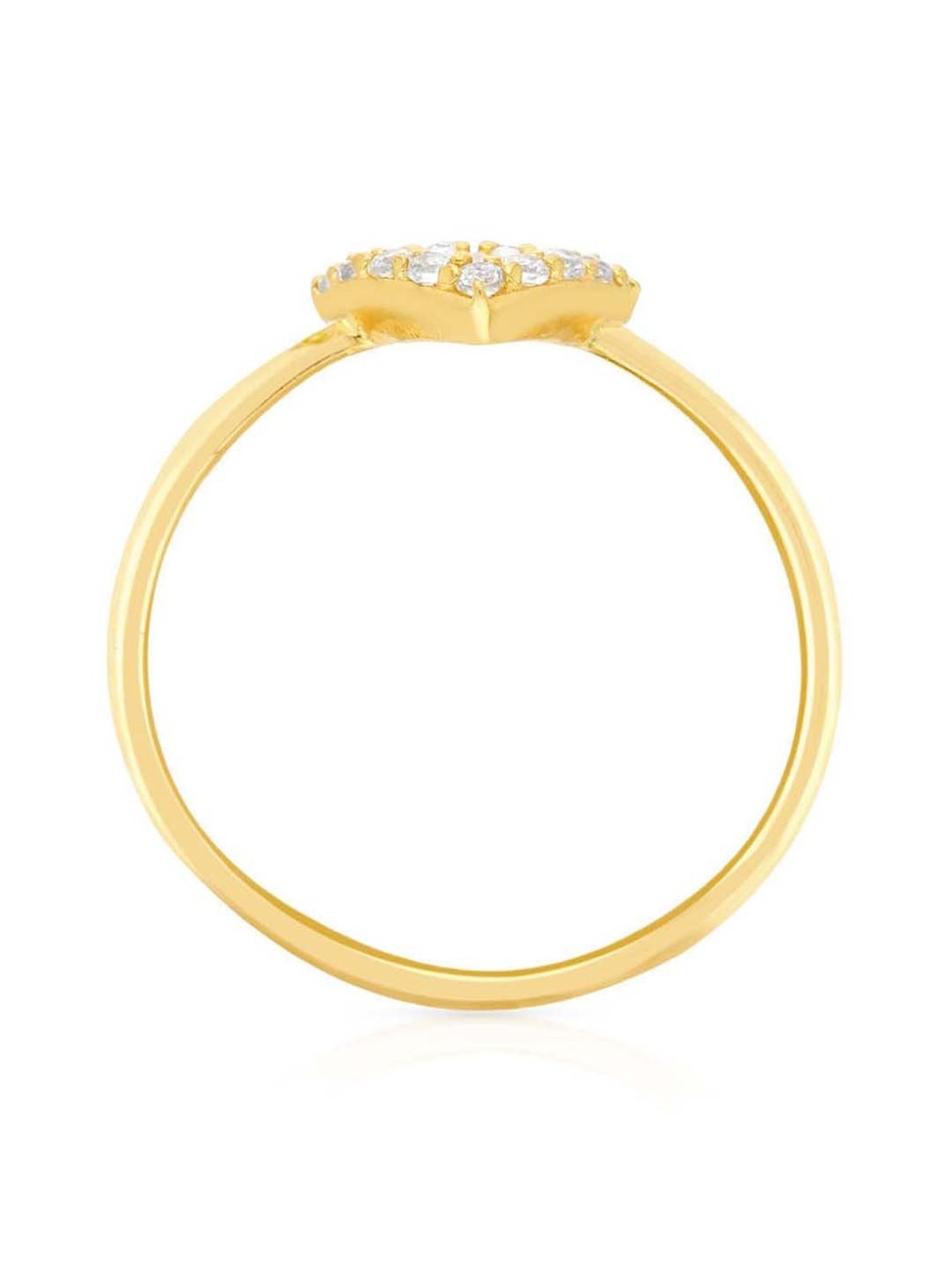 Malabar Gold and Diamonds 22k Yellow Gold Geometric Ring for Women