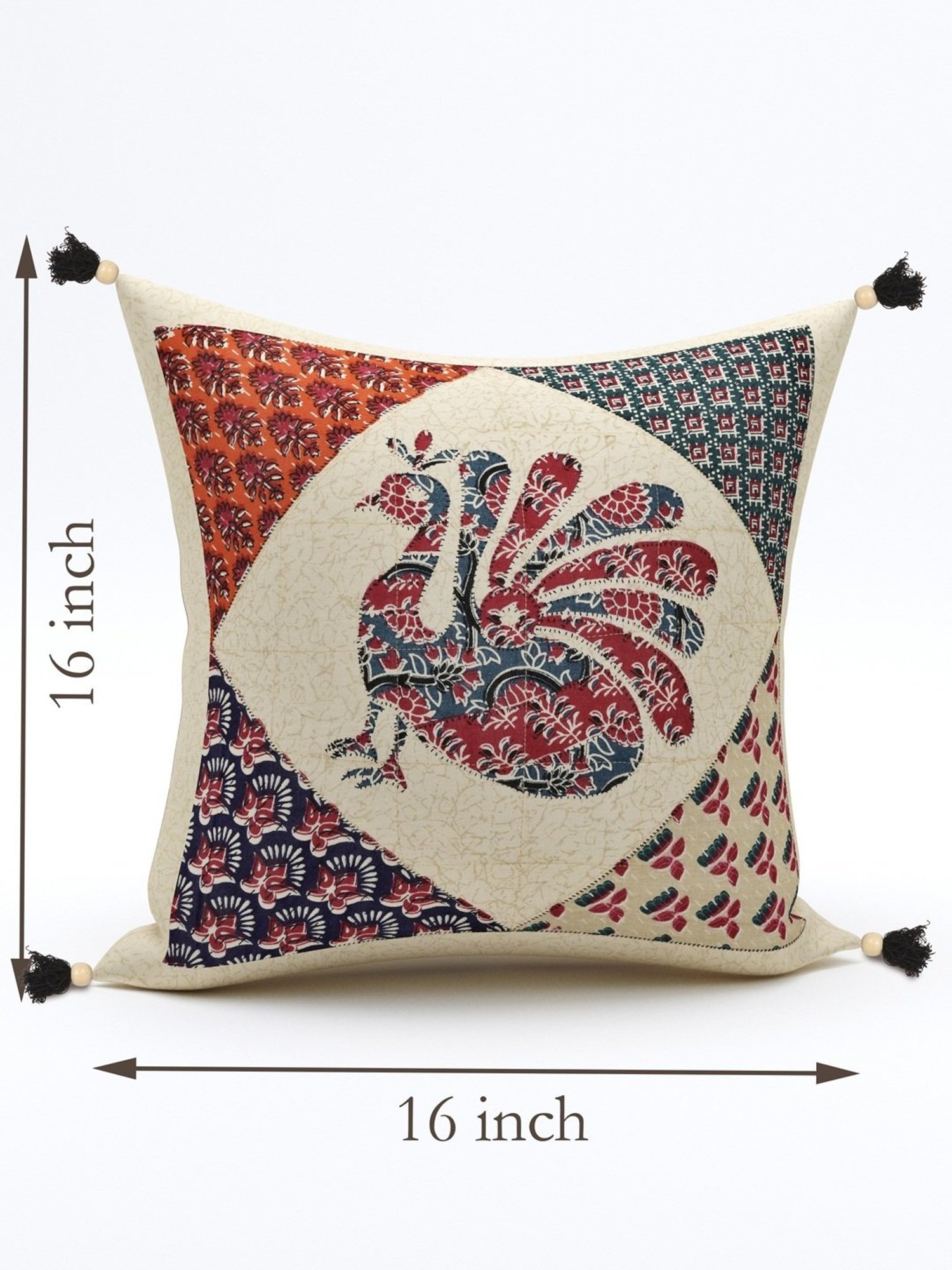 Living Roots Jaipuri Multicolor Cotton Cushion Covers - Set of 5