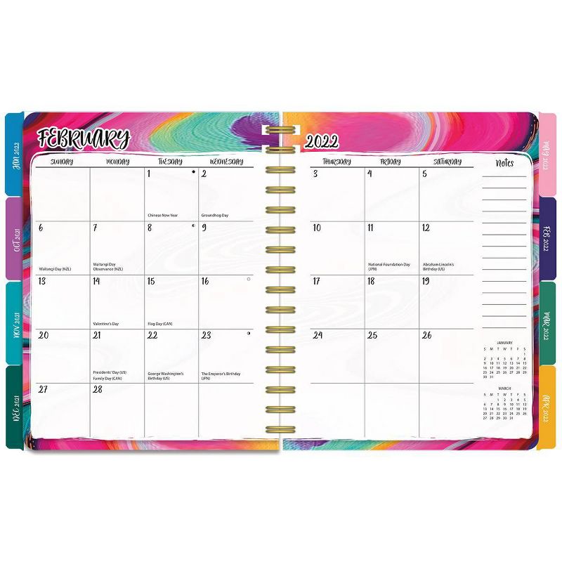2021-22 17 Month Academic Planner 7.75" x 9.5" Brush Strokes  - Lang