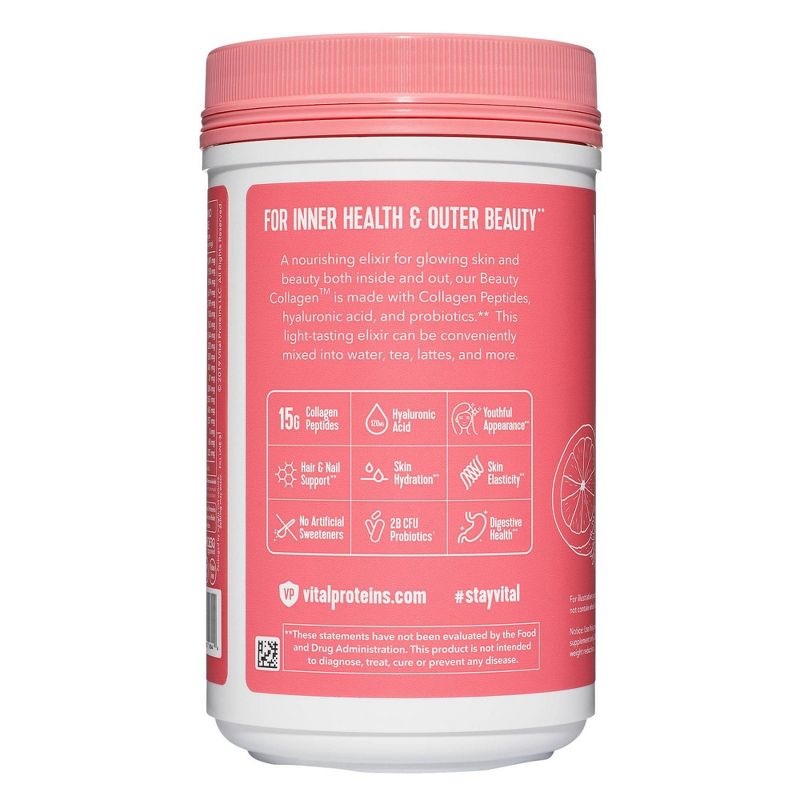 Vital Proteins Strawberry Lemon Beauty Collagen Dietary Supplements - 9oz