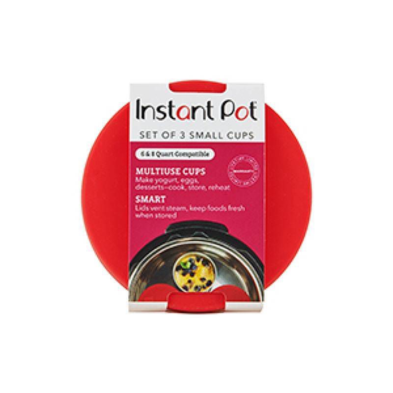 Instant Pot Set of 3 Stainless Steel Small Cups with Lids