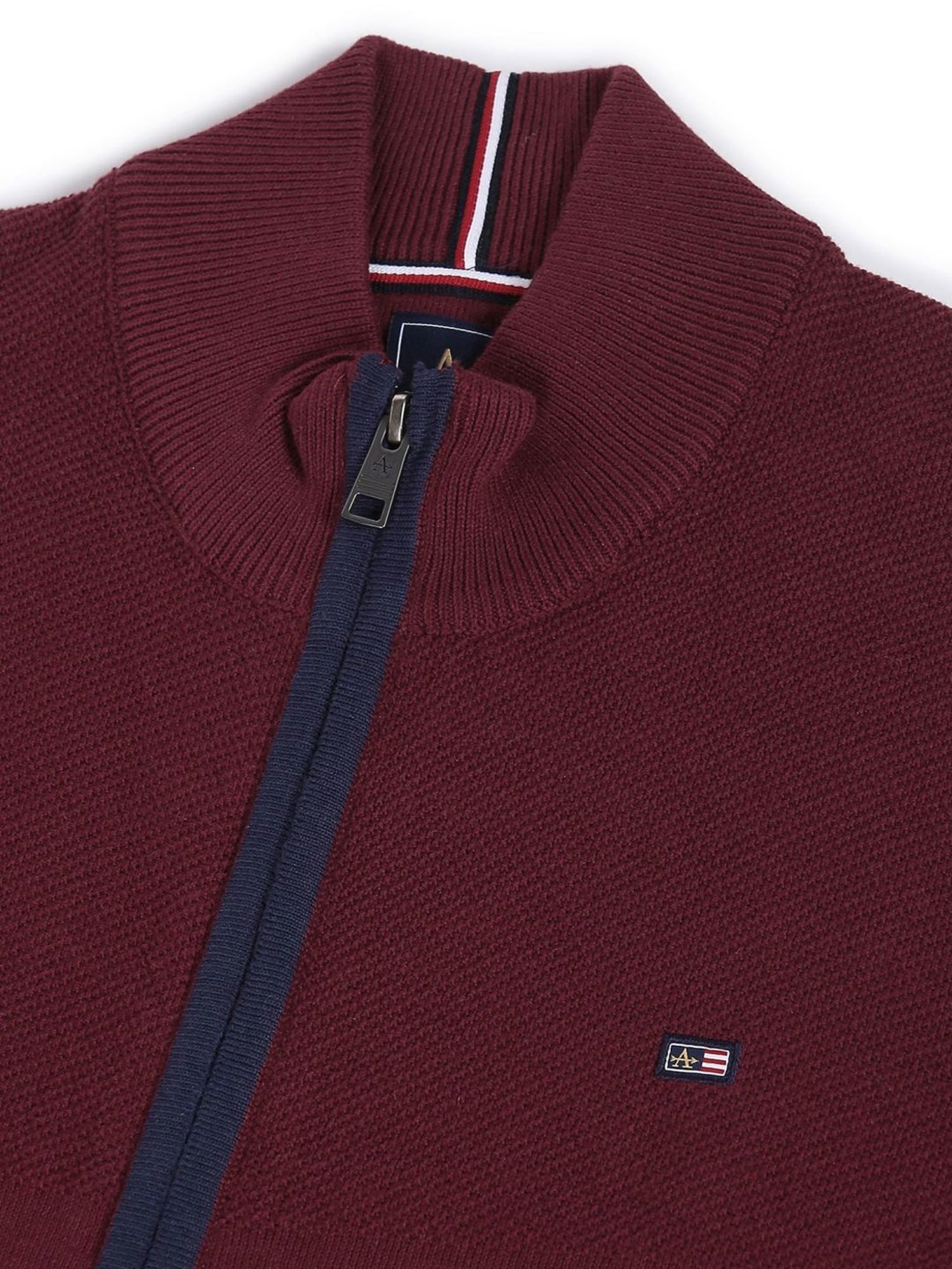 Arrow Sport Maroon Cotton Regular Fit Sweater