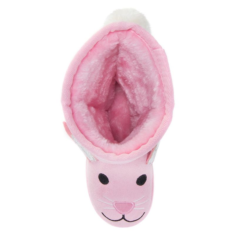 Toddler Girls' MUK LUKS Bonnie Pink Bunny Shearling Style Boots - Pink 9