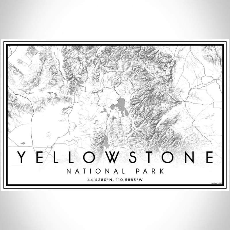 Yellowstone National Park - Wyoming Classic Map Print
