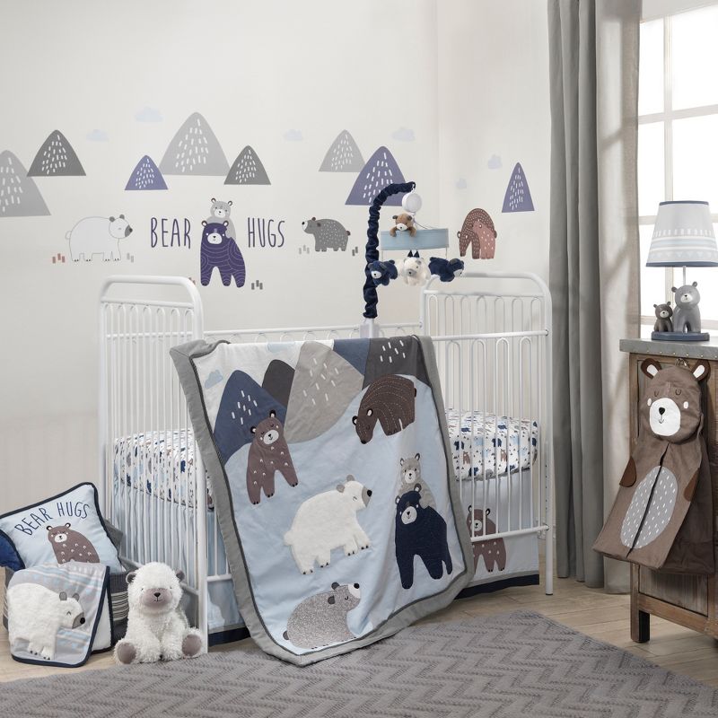 Lambs & Ivy Signature Montana Musical Mobile - Blue/White Bears