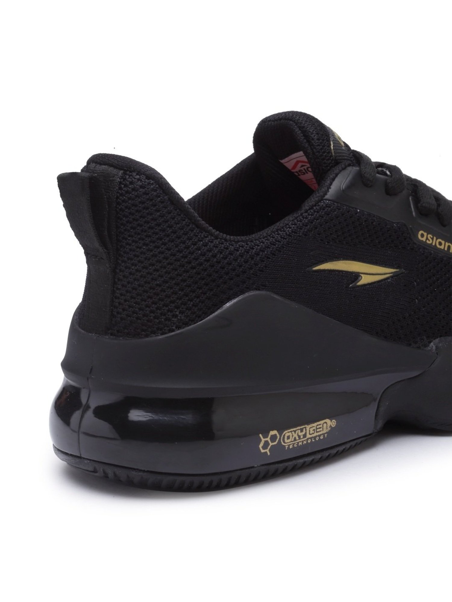 Asian Kids Black Running Shoes