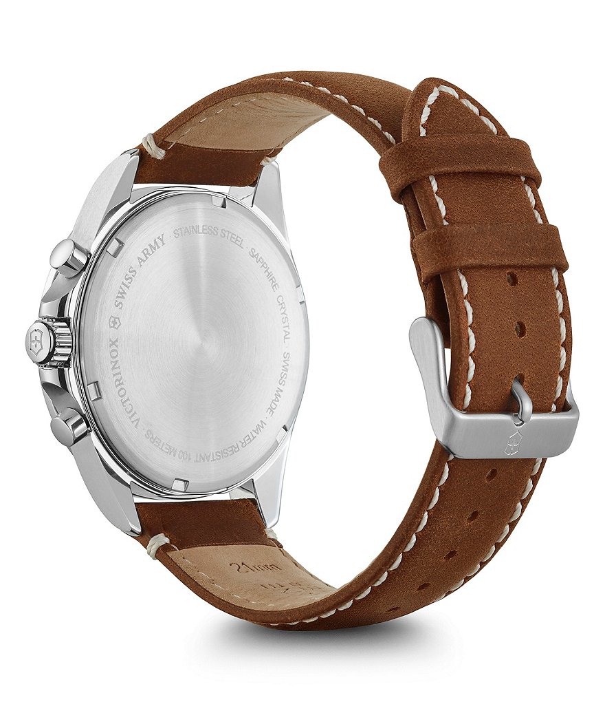 Victorinox Swiss Army Field Force Brown Strap Multifunction Watch