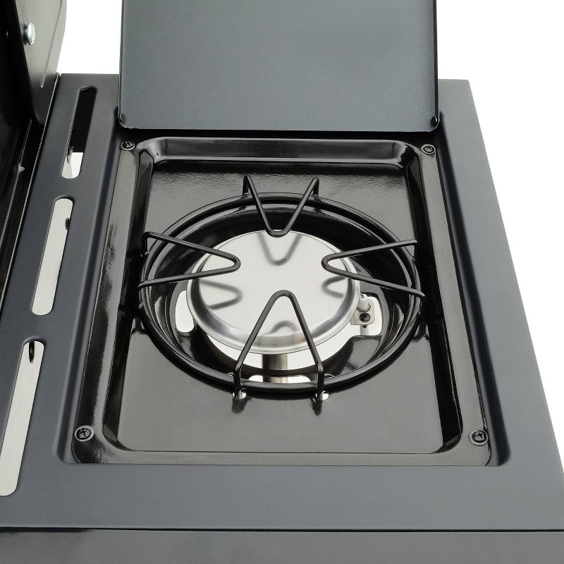 Kenmore 4 Burner Open Cart Grill with Side Burner PG-40406S0L-1 Stainless Steel and Black