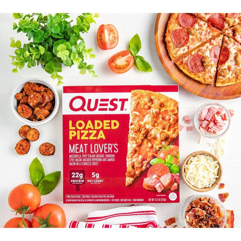 Quest Nutrition Loaded Meat Lovers Frozen Pizza  - 13.3oz