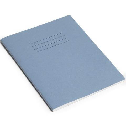 Rhino Exercise Book, 8 x 6.5 Inches, 80 page, 8mm ruled lines with margin, Light Blue Cover (Pack of 10)
