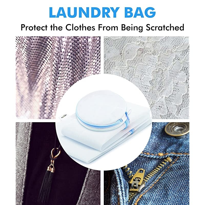 5 Pack Mesh Laundry Bags for delicates Bra Lingerie Wash Bags Zipper Travel Laundry Bag